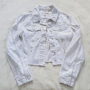 ✨️ NWOT!! MADDIE JUNIOR SMALL WHITE VINTAGE DENIM JACKET!!